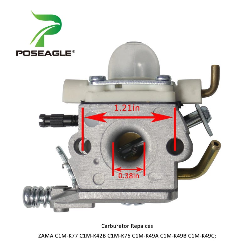 POSEAGLE C1M-K77 Carburetor Replace Zama C1M-K76, C1M-K49A, C1M-K49C, Walbro WTA-35 for Echo PB-580T, PB-580T, PB 580T, PB-403T, PB403T, PB-413H, PB 413H, PB-413T, PB-610, PB-620, PB-620H Back Blowers - Image 3